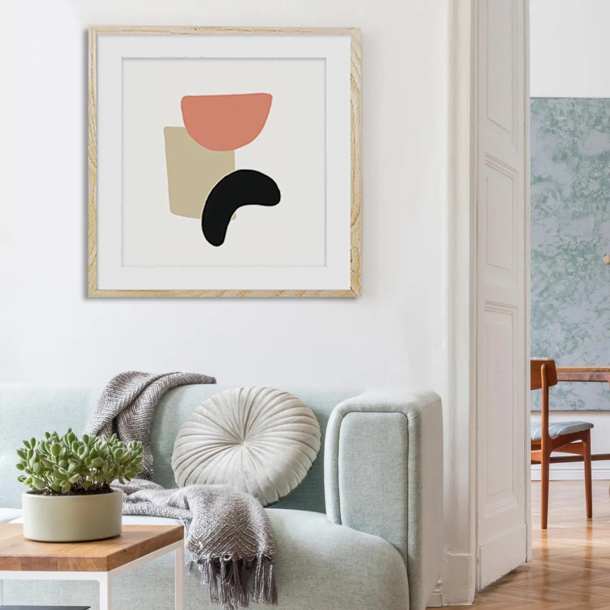 Abstract Bean Framed Art Print