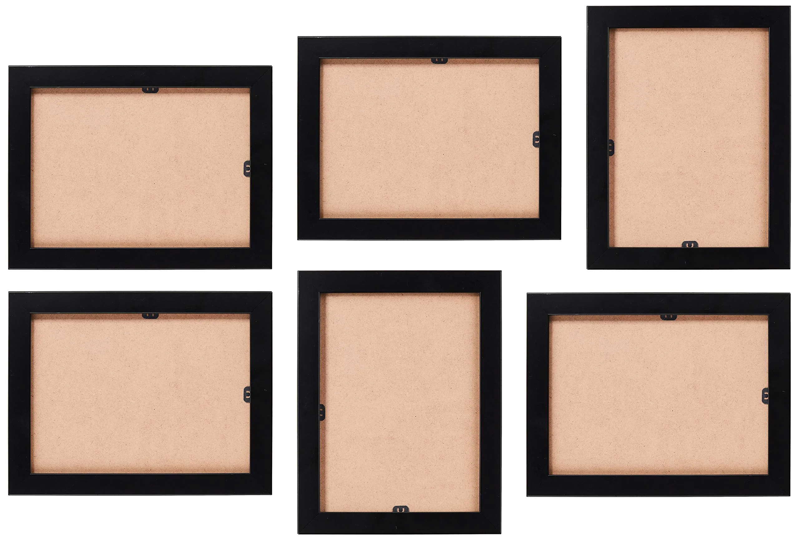 Amazon Brand - Solimo Collage Photo Frames, Set of 6 (6pcs - 6x8 inch), Black