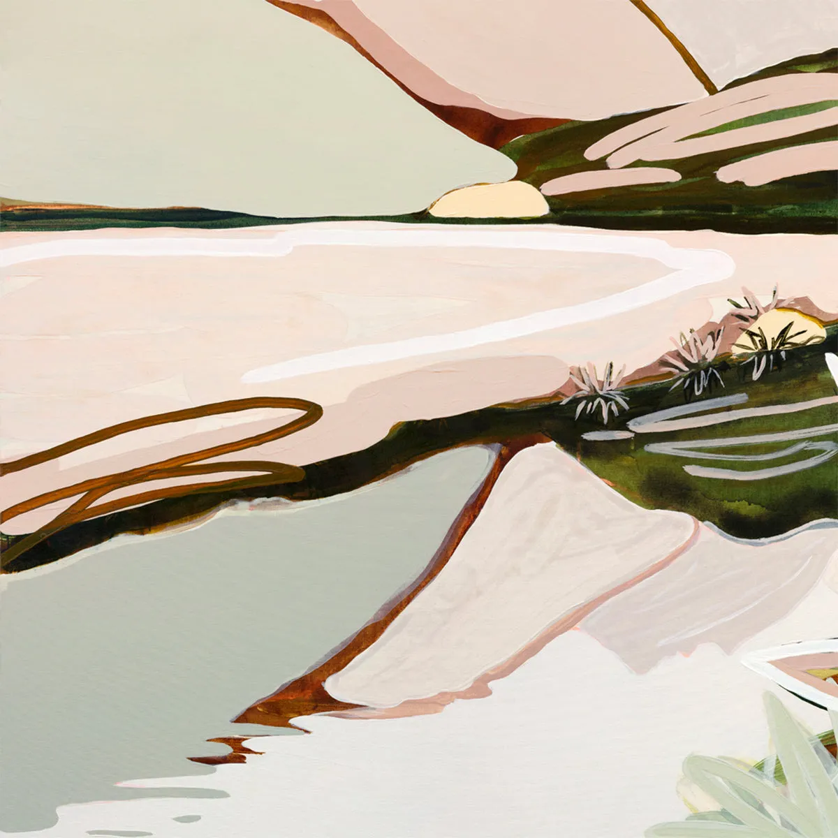 And Here We Are (Mirror Lake - Fiordland) Print