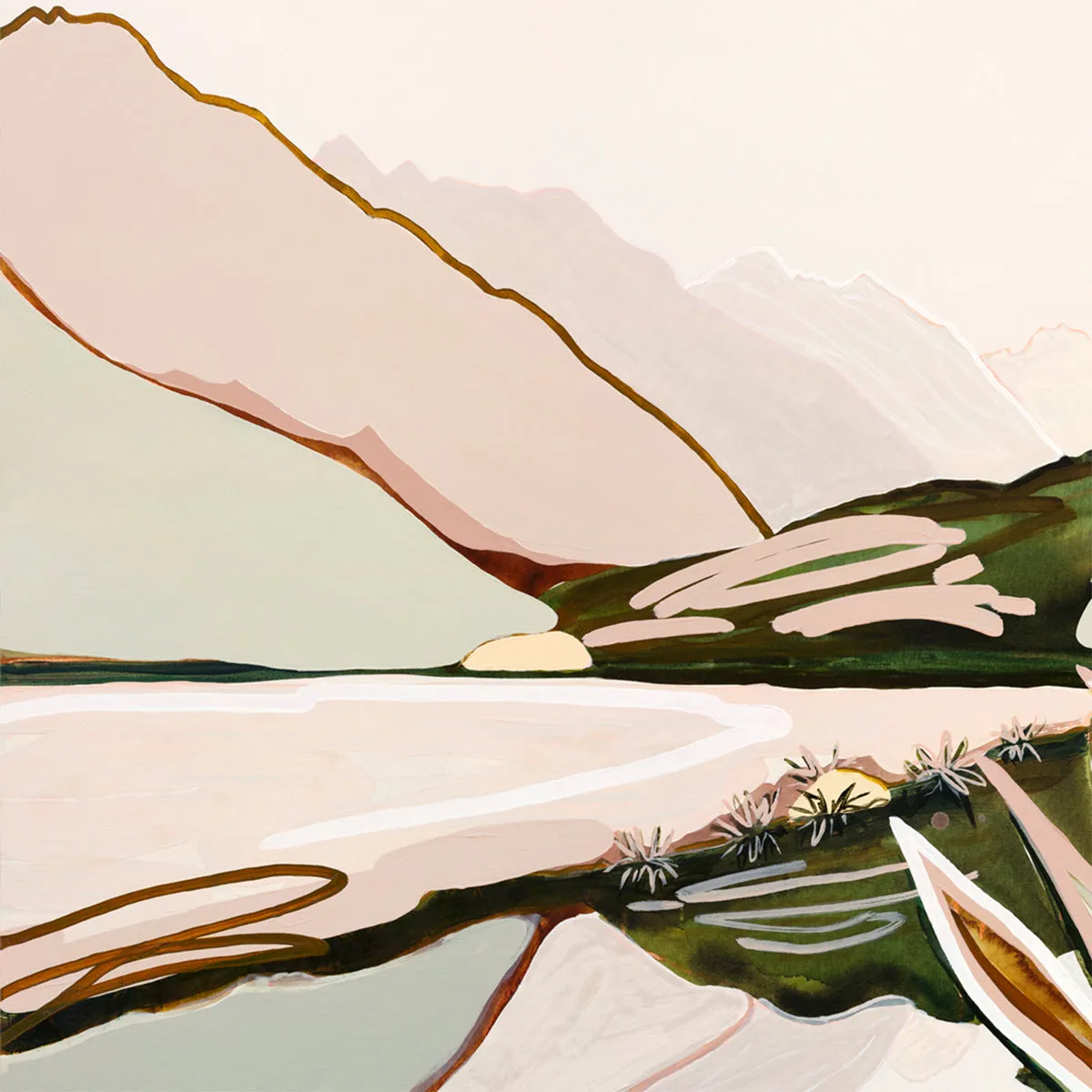 And Here We Are (Mirror Lake - Fiordland) Print