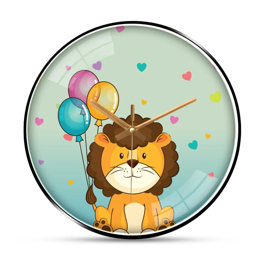 Balloon lion wall clock