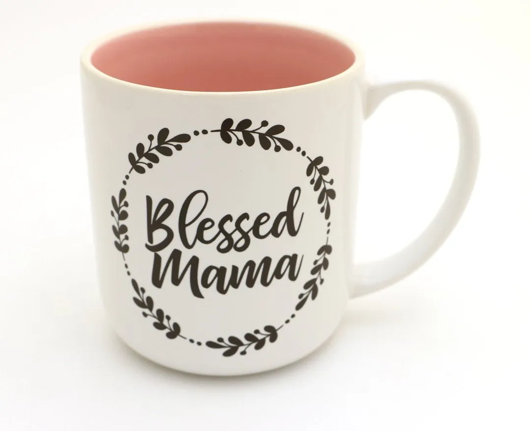 Blessed Mama Mug by Lenny Mud