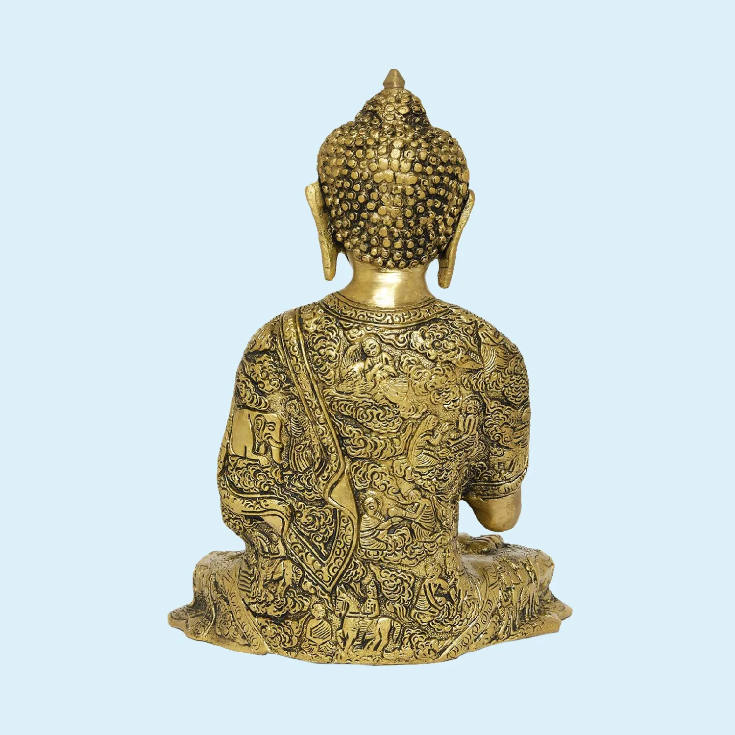 Brass Blessing Buddha 11.5 in