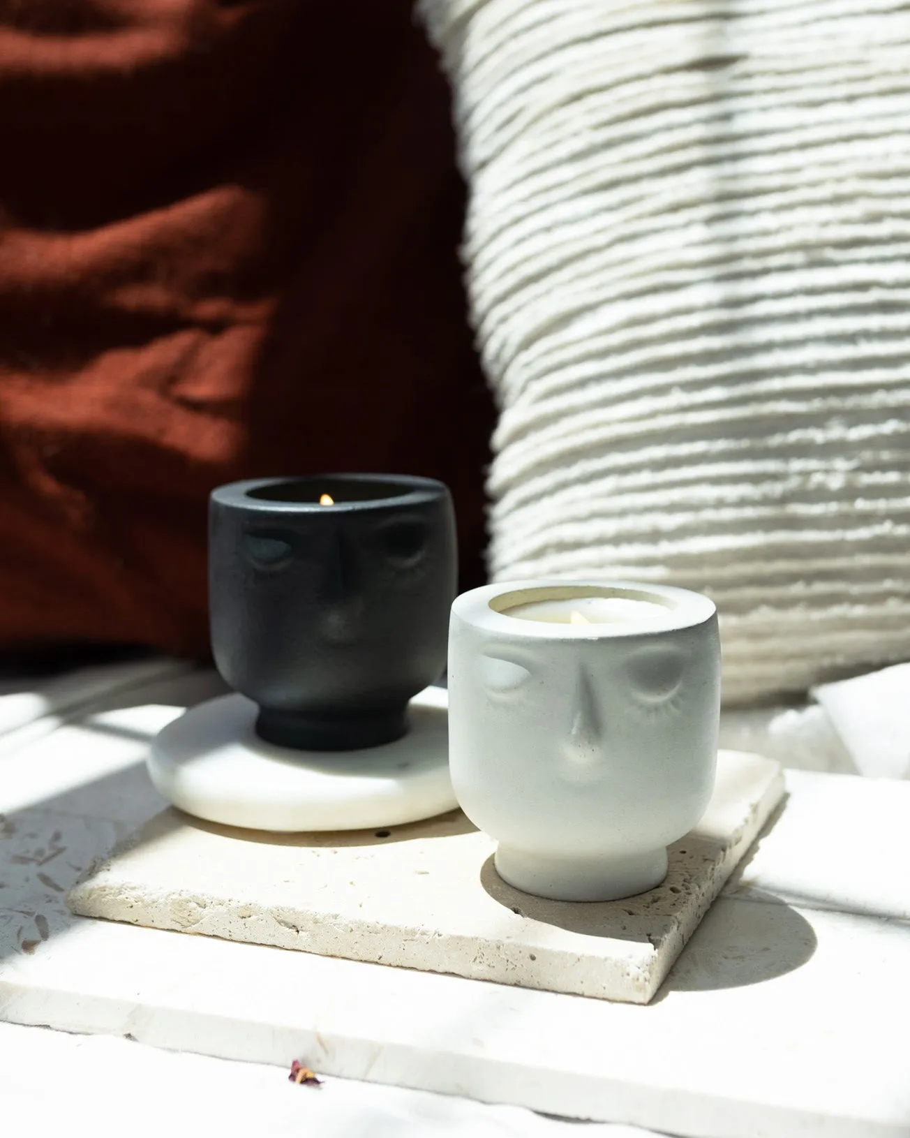 But First Sleep Coconut Soy Candle -  Modern Face Vessel