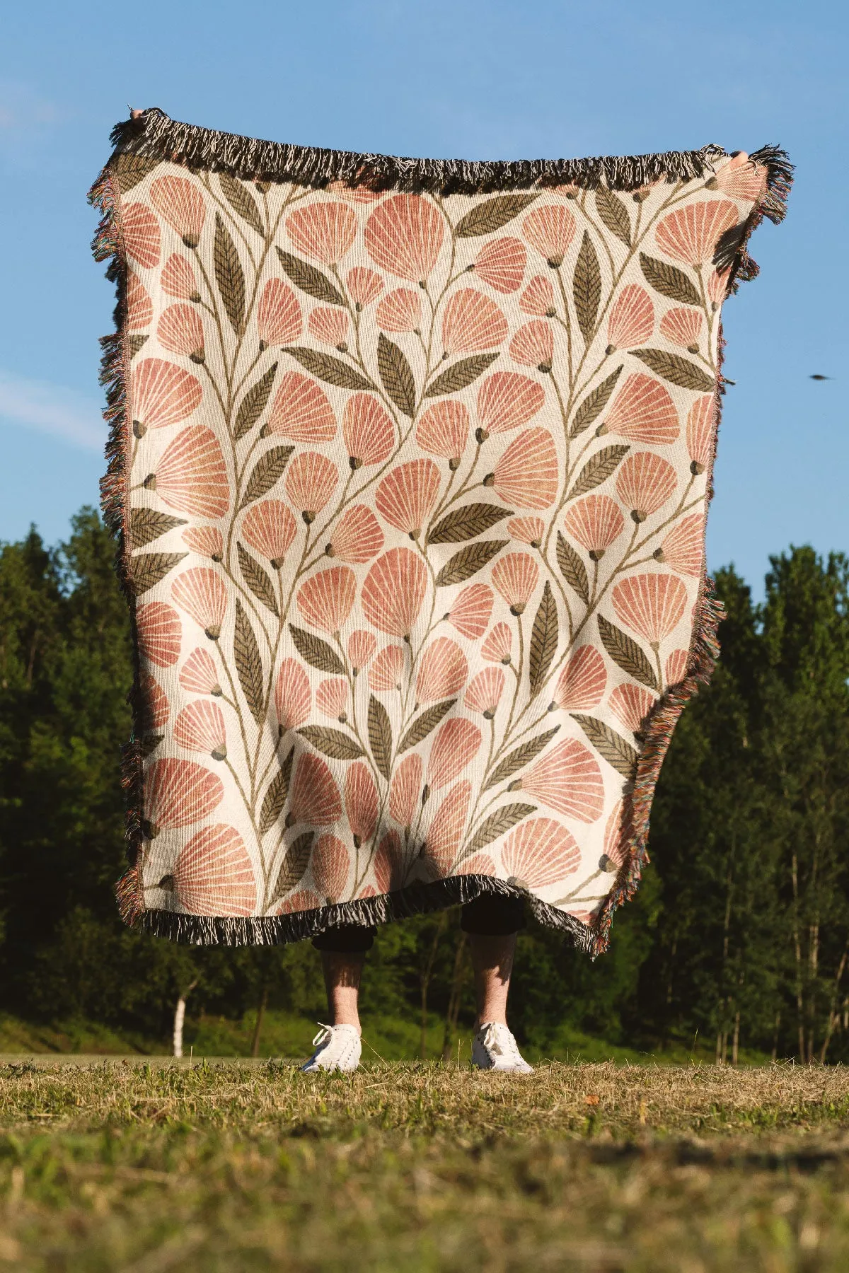 Cecile By Amy MacCready Jacquard Woven Blanket (Beige)