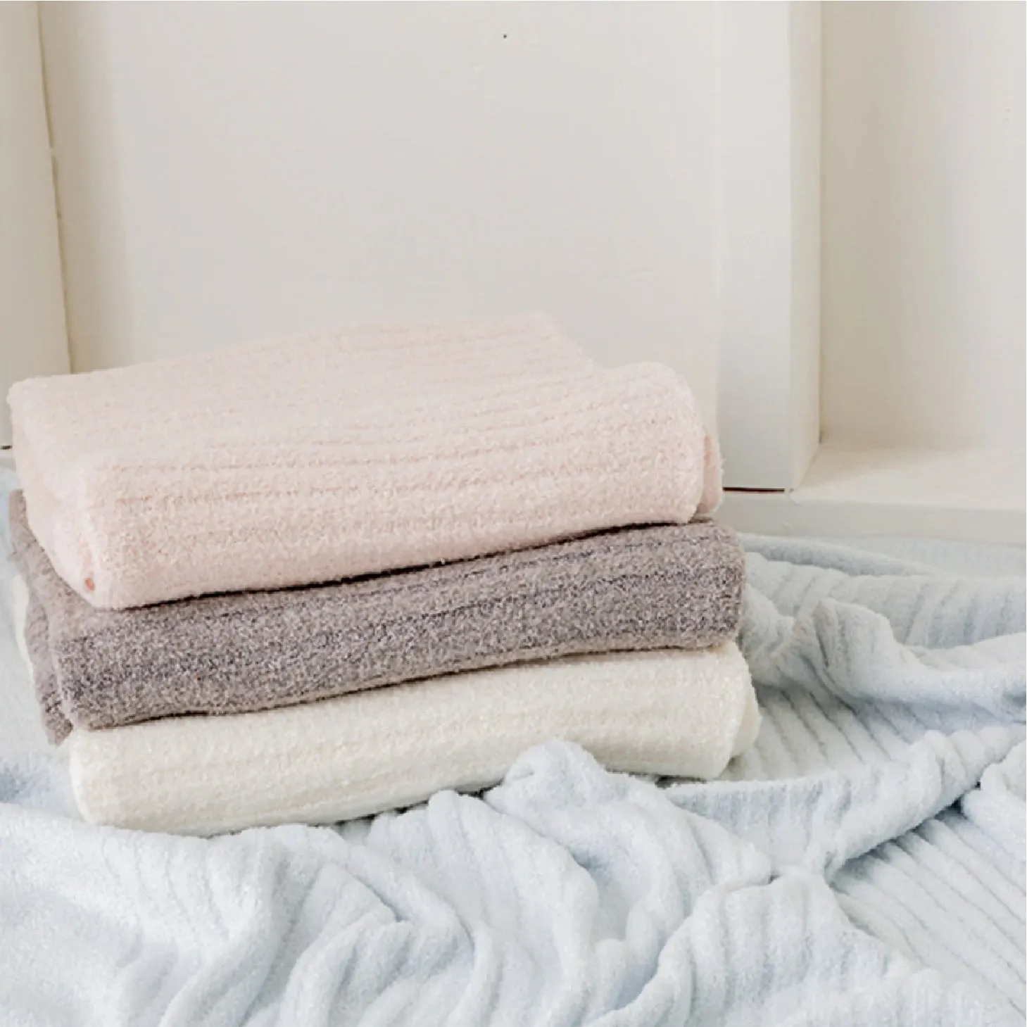 CozyChic Lite Ribbed Pink Baby Blanket