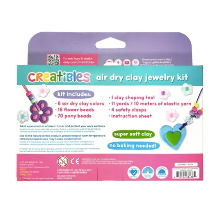Creatibles Air Dry Clay Jewelry Kit - Blissful Blooms