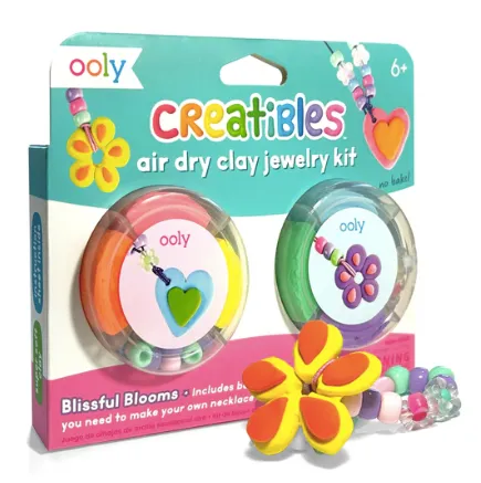 Creatibles Air Dry Clay Jewelry Kit - Blissful Blooms