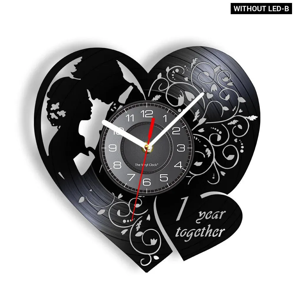 Custom 1st Anniversary Wall Clock for Him/her