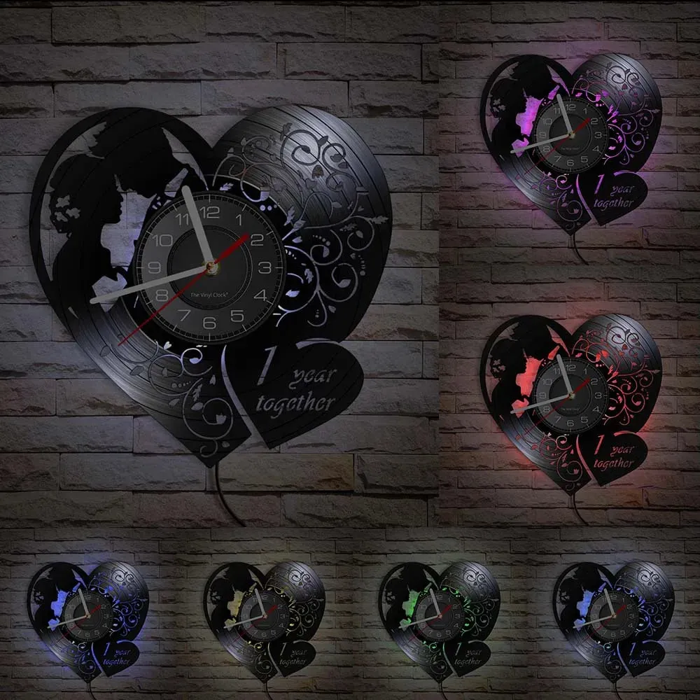 Custom 1st Anniversary Wall Clock for Him/her