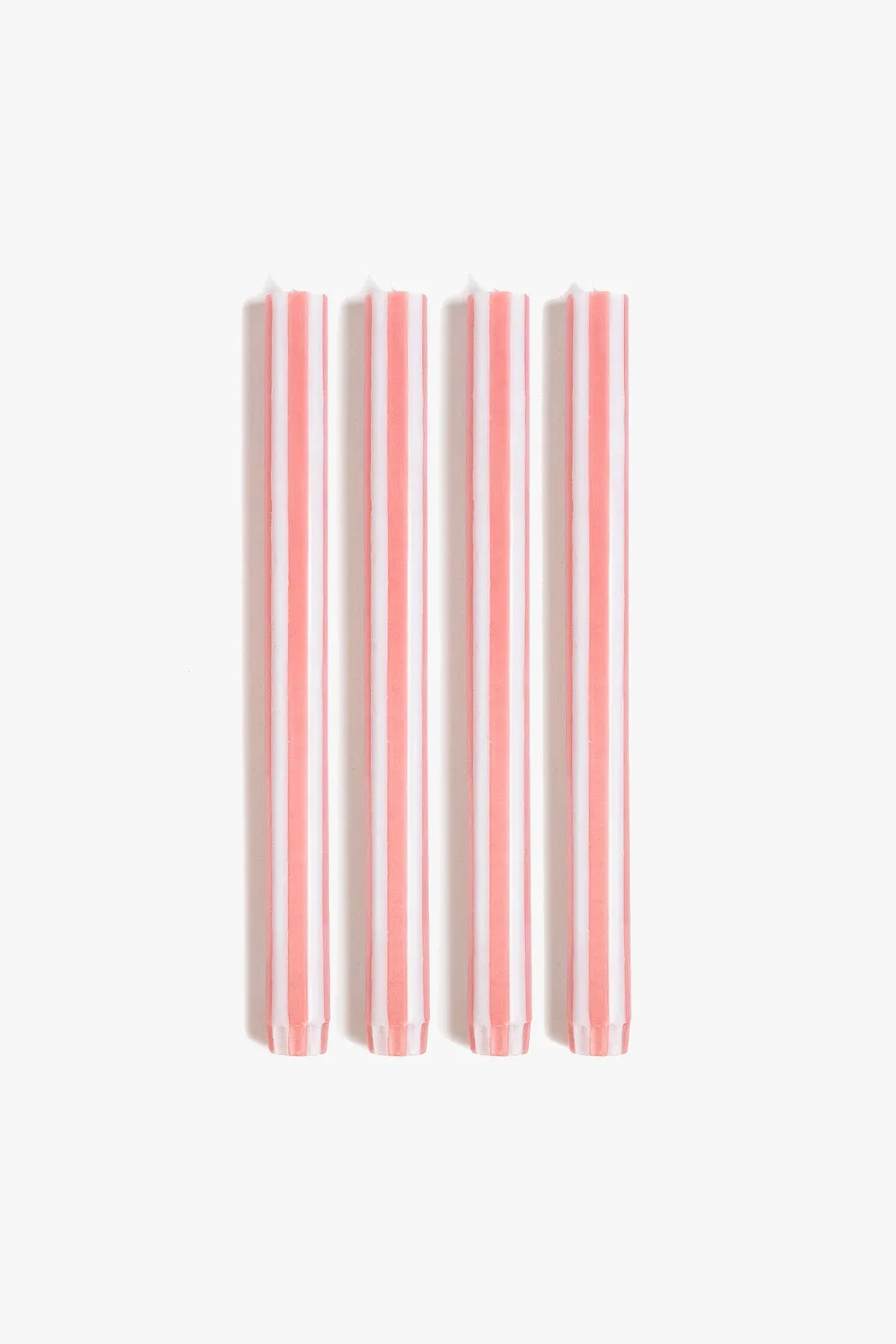 Dinner Candle Set Peachy Pink/ White