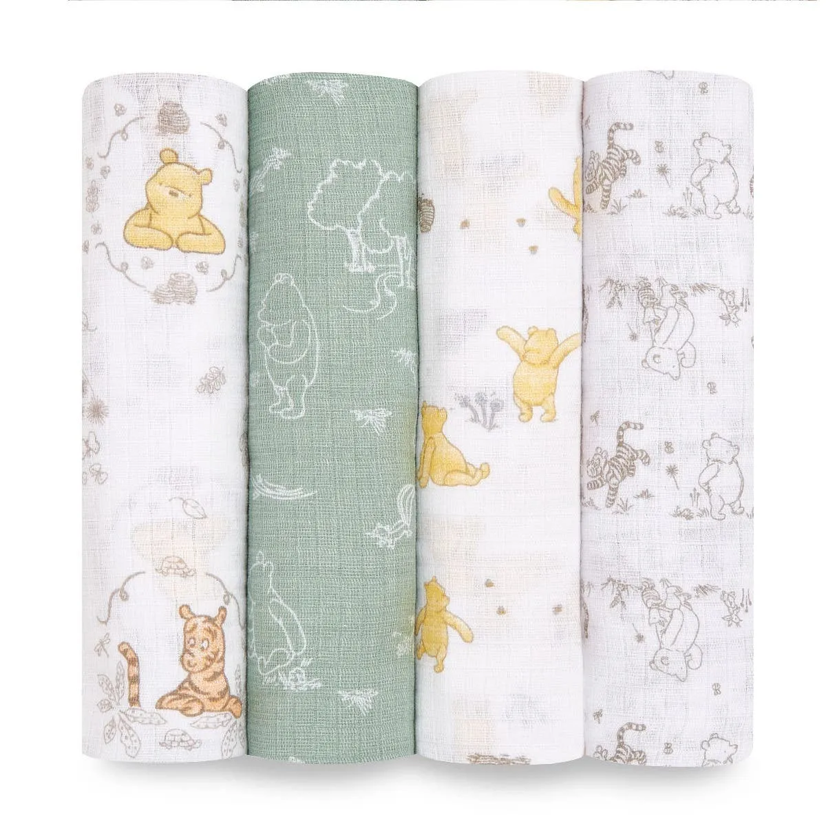 Essentials Cotton Muslin Swaddles 4 Pack