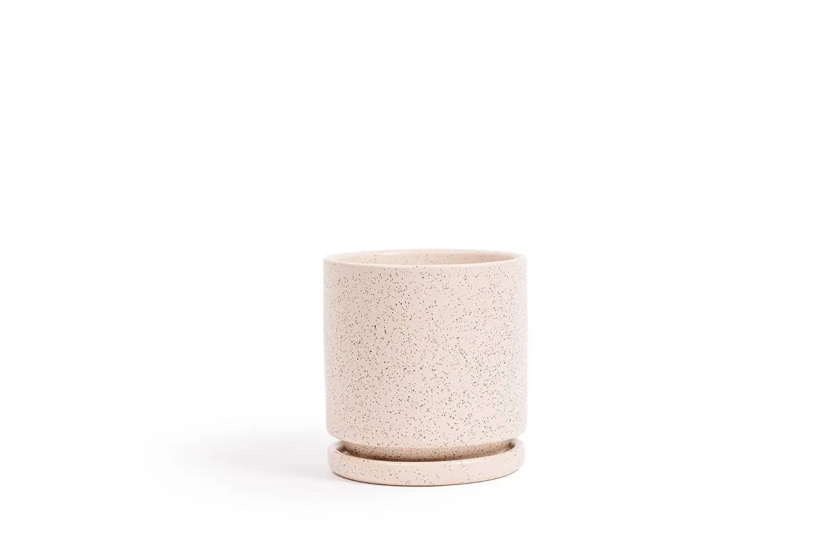 Gemstone Porcelain Planter Pot with Water Saucer 4.5 Inch