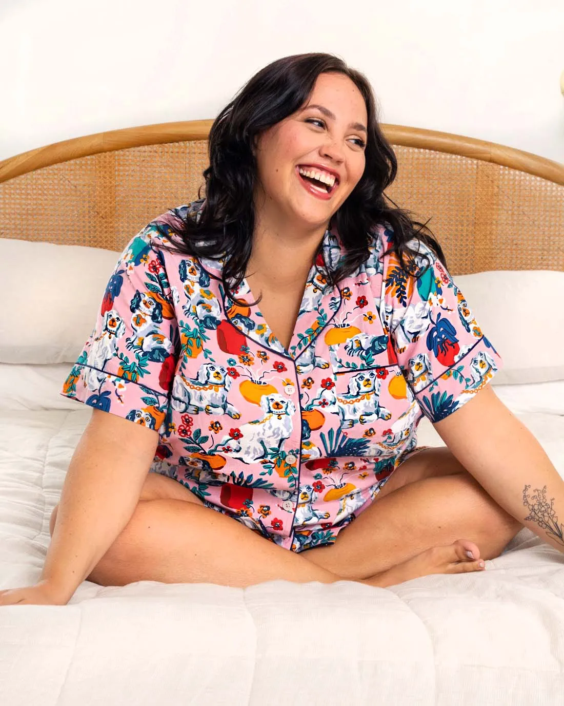 Good Dog - Short PJ Set - Vintage Rose