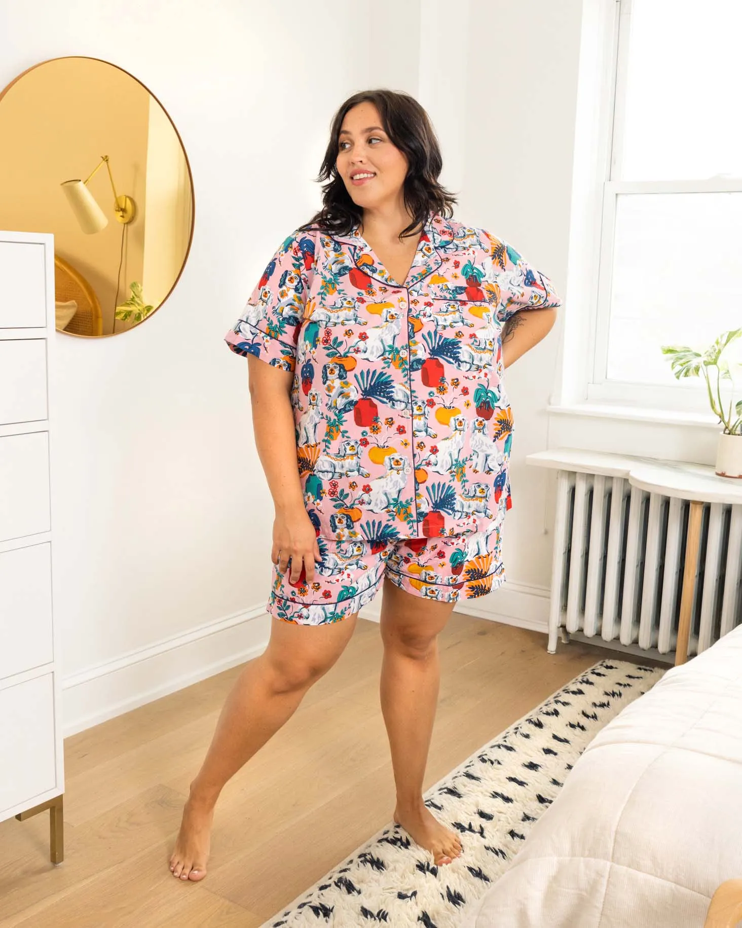 Good Dog - Short PJ Set - Vintage Rose