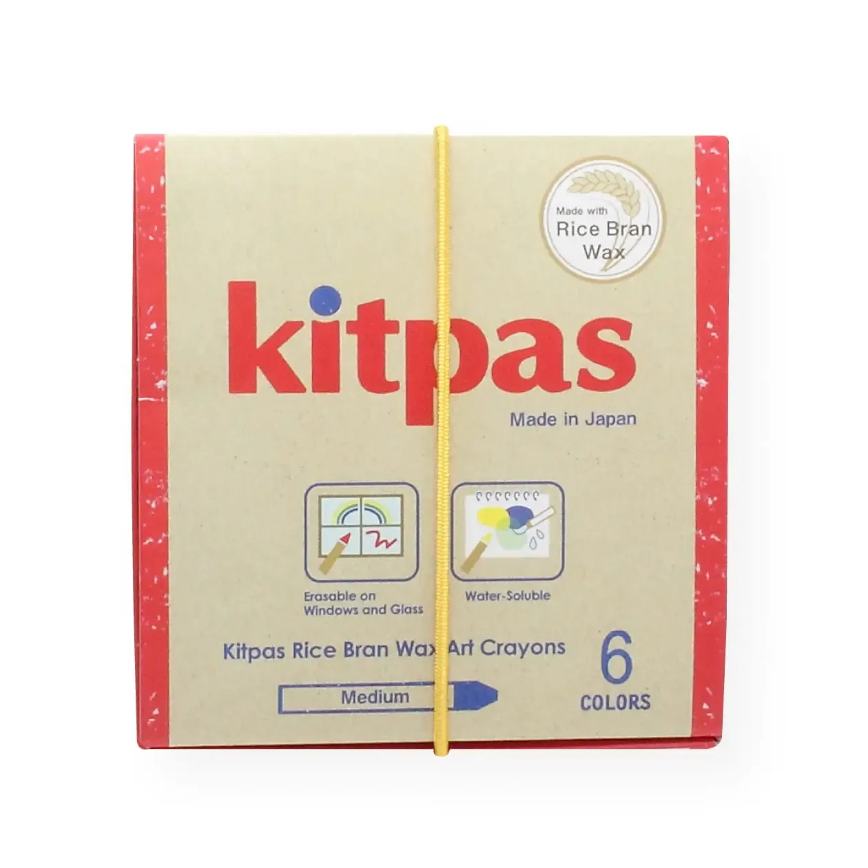 Kitpas | Rice Bran Wax Art Crayons (6 Colors)