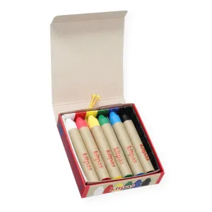 Kitpas Rice Bran Wax Art Crayons 6 Colors