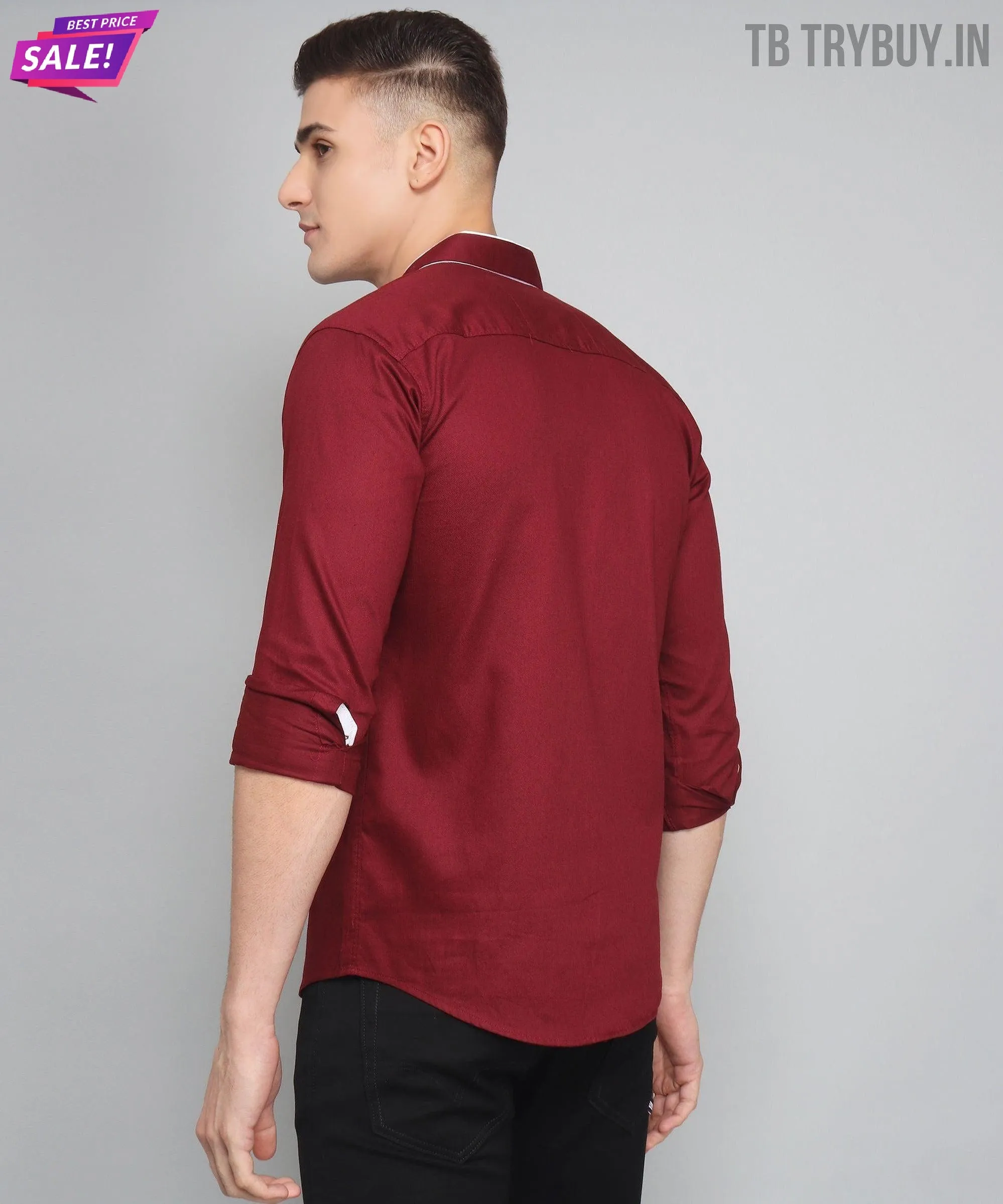 New Maroon Shirt Men