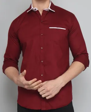 New Maroon Shirt Men