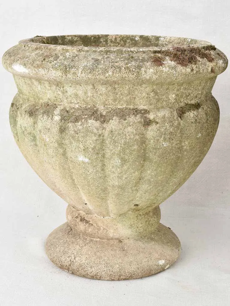 Pair of large cement planters 15¼" x 16¼"