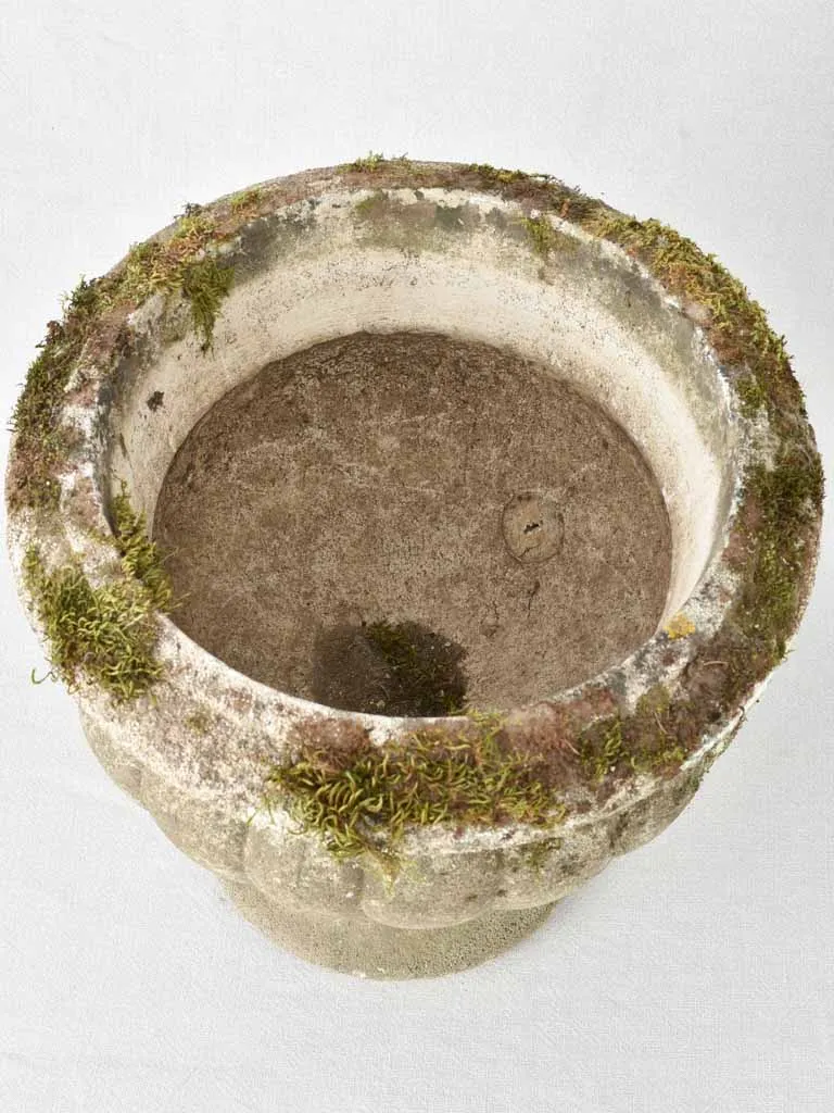 Pair of large cement planters 15¼" x 16¼"